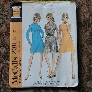 Vintage 60s Women's Dress Pattern